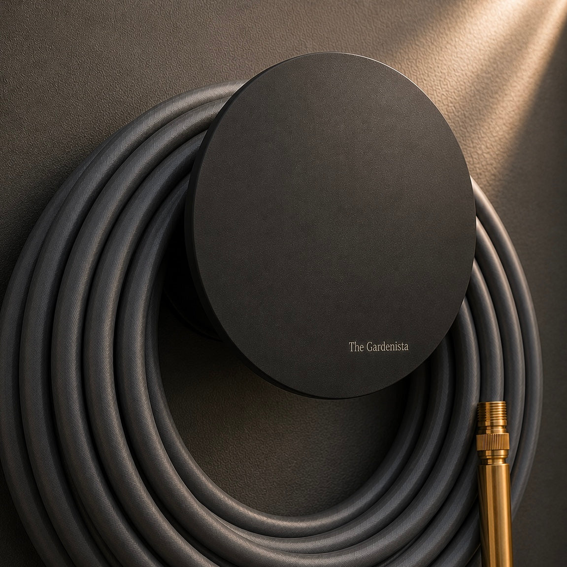 Modern Wall Mounted Hose Holder – Black (Large) | The Gardenista