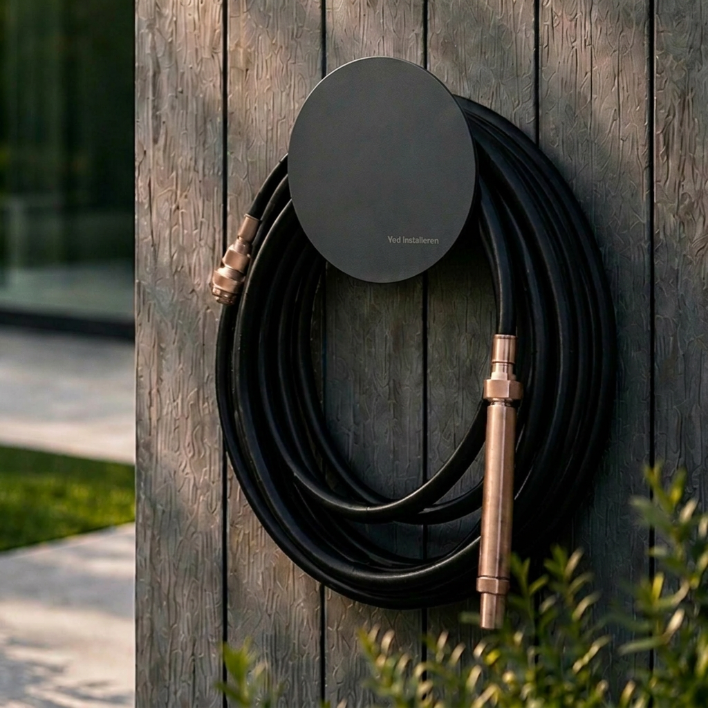 Hybrid Garden Hose Set – Matte Black 20m | Brass Fittings