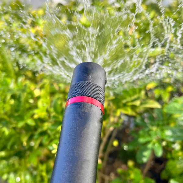Torch Garden Hose Nozzle with Red Stripe