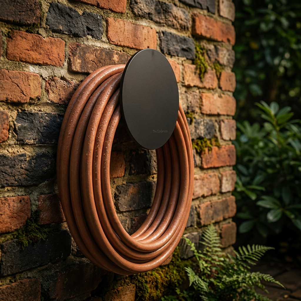 Hybrid Garden Hose Set – Rust 20m | Black Hose Holder