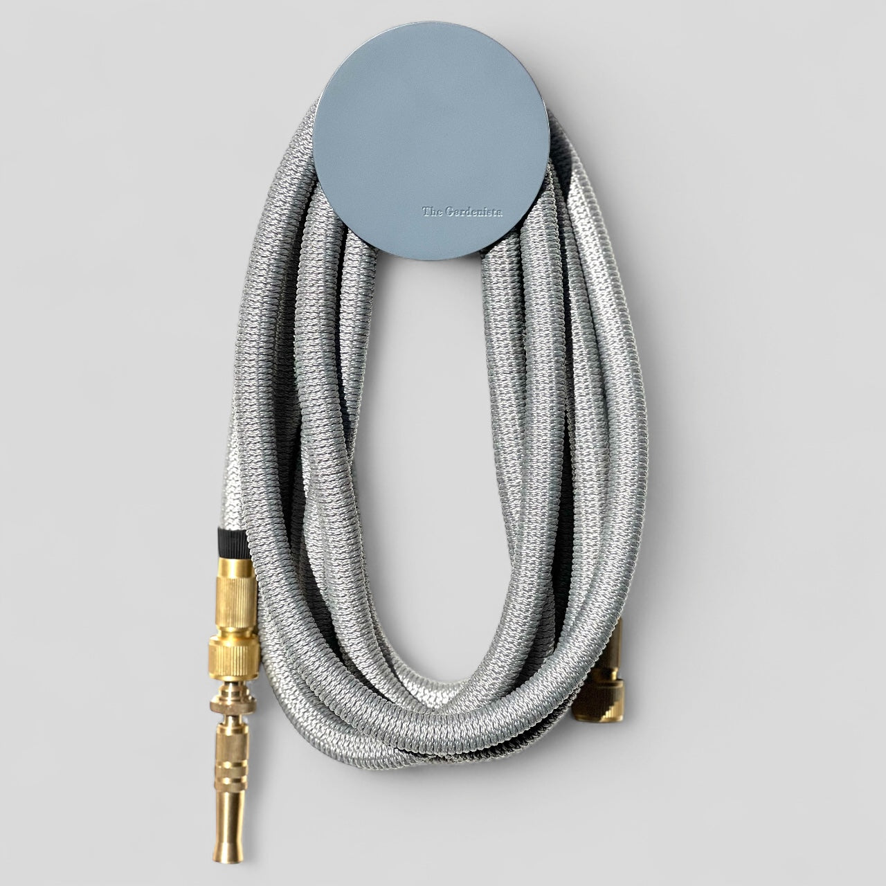 Gardenista Expandable Grey Hose and Grey Holder Garden Hose Set