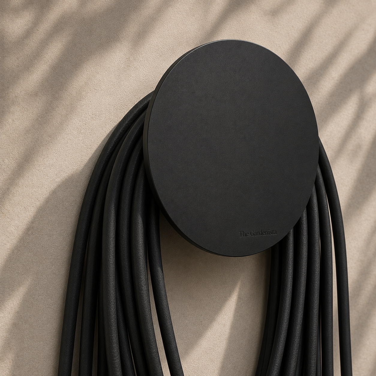 Modern Wall Mounted Hose Holder – Black (Large) | The Gardenista