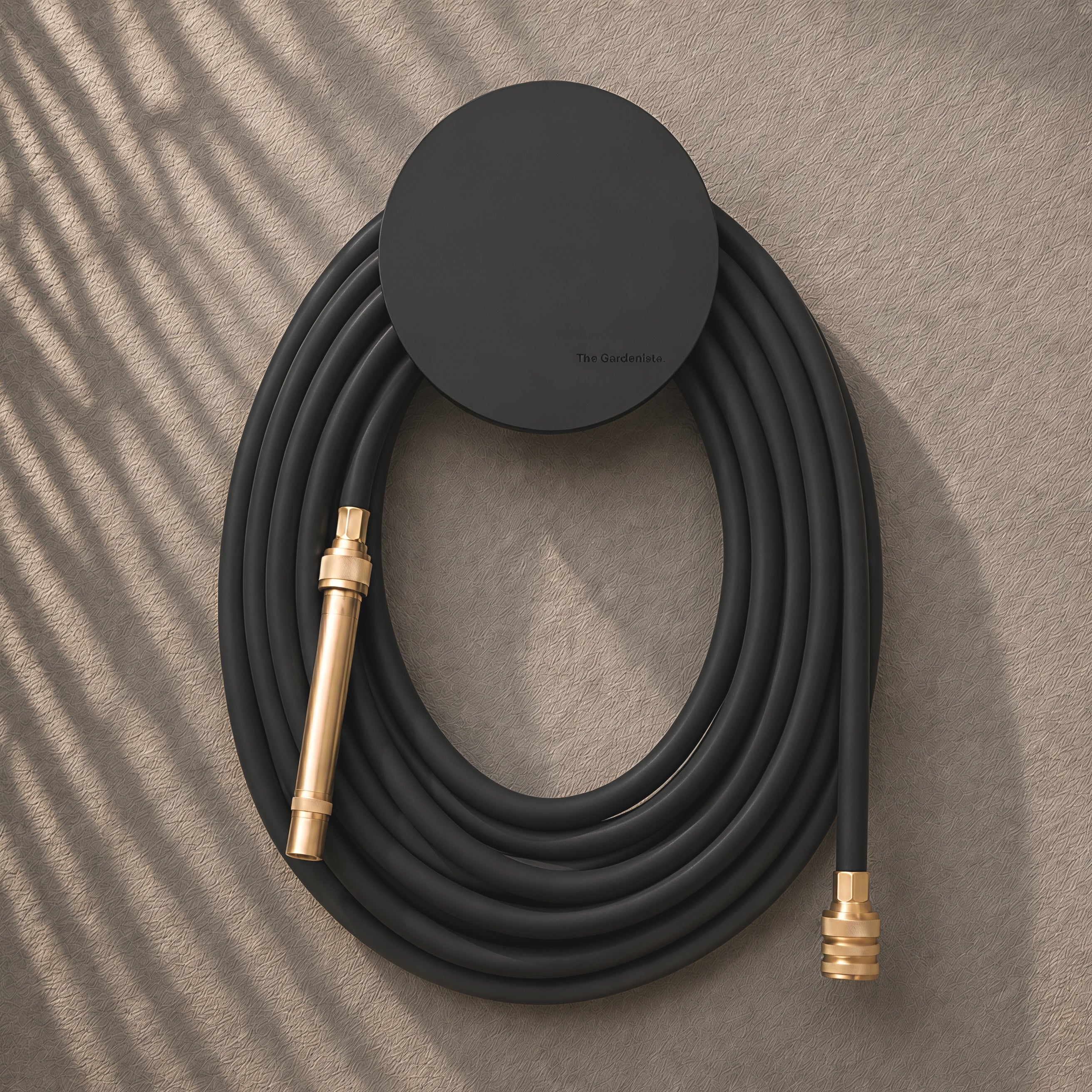 Hybrid Garden Hose Set – Matte Black 20m | Black Hose Holder