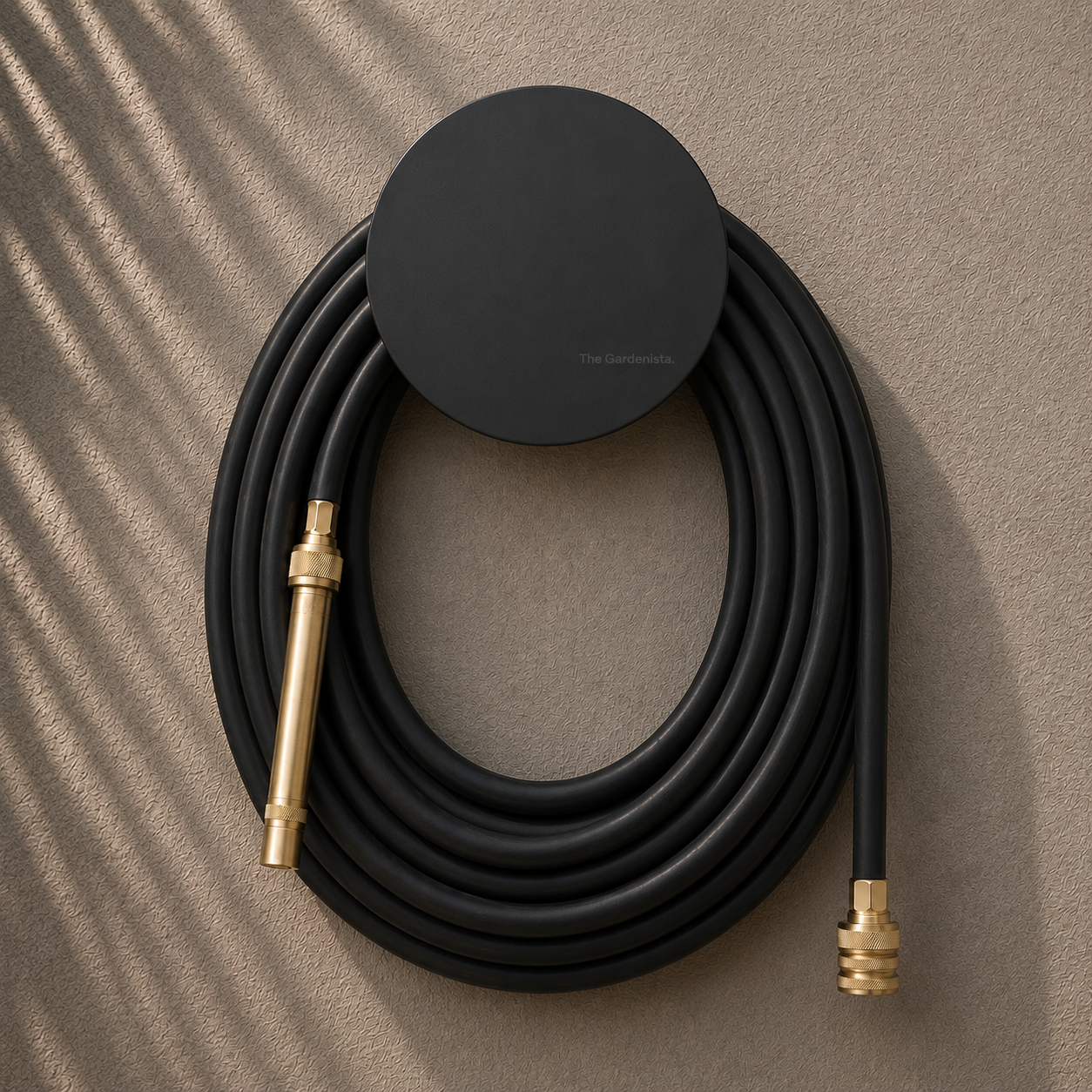 Hybrid Garden Hose Set – Matte Black 20m | Black Hose Holder
