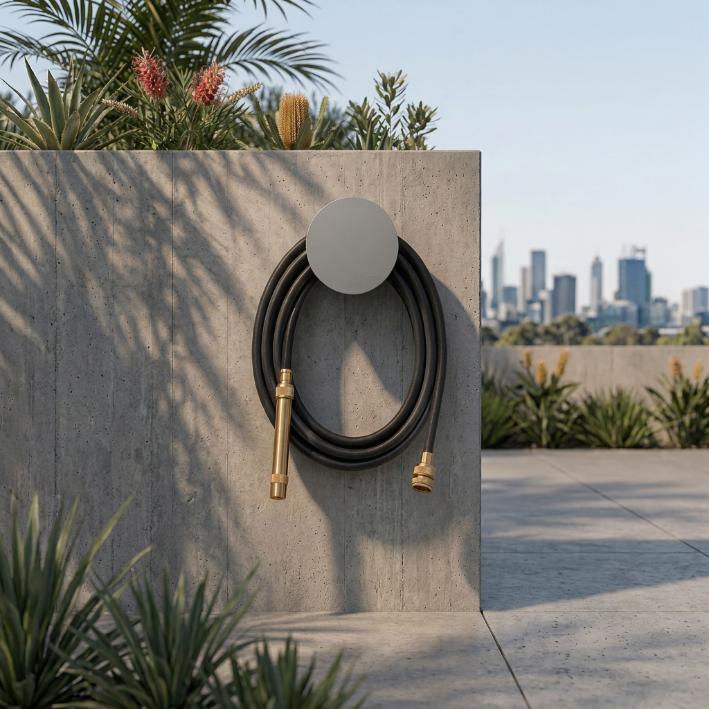 Modern Wall Mounted Hose Holder –  Grey  (Small) | The Gardenista