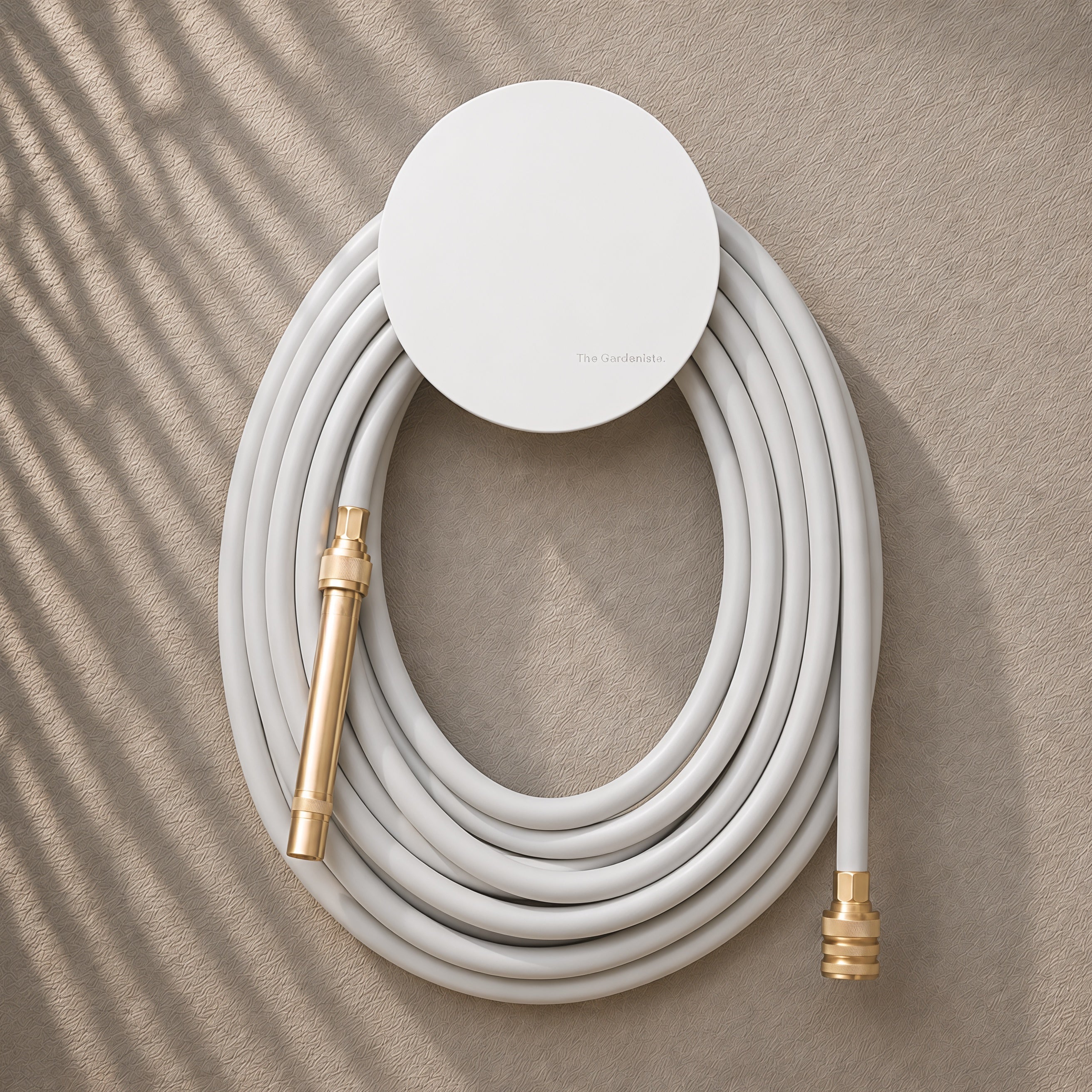 Hybrid Garden Hose Set – Soft Grey 20m | White Hose Holder