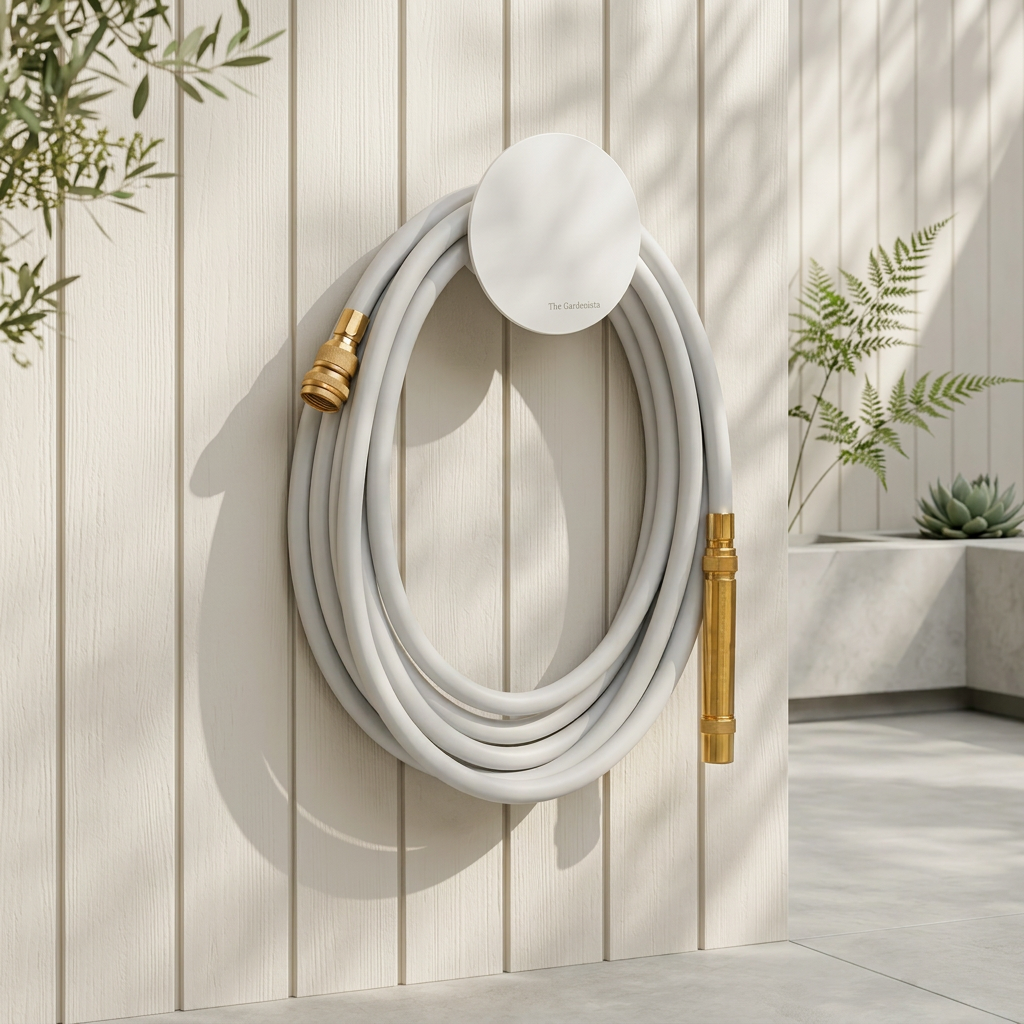 Hybrid Garden Hose Set – Soft Grey 10m | Brass Fittings