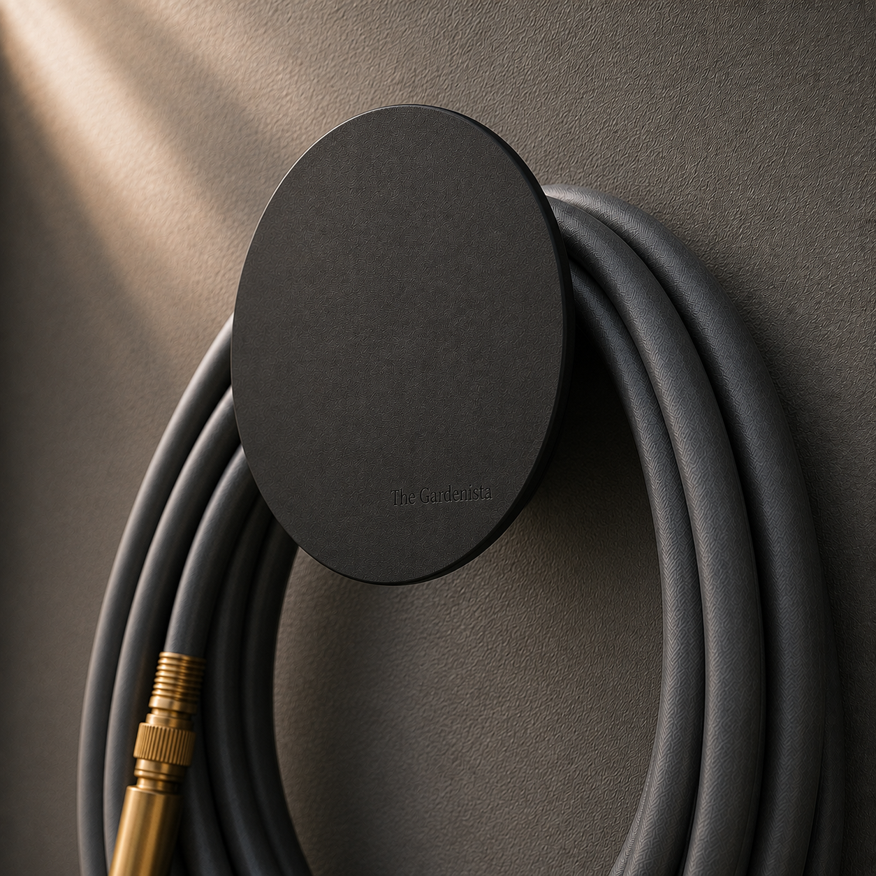 Modern Wall Mounted Hose Holder – Black (Small) | The Gardenista