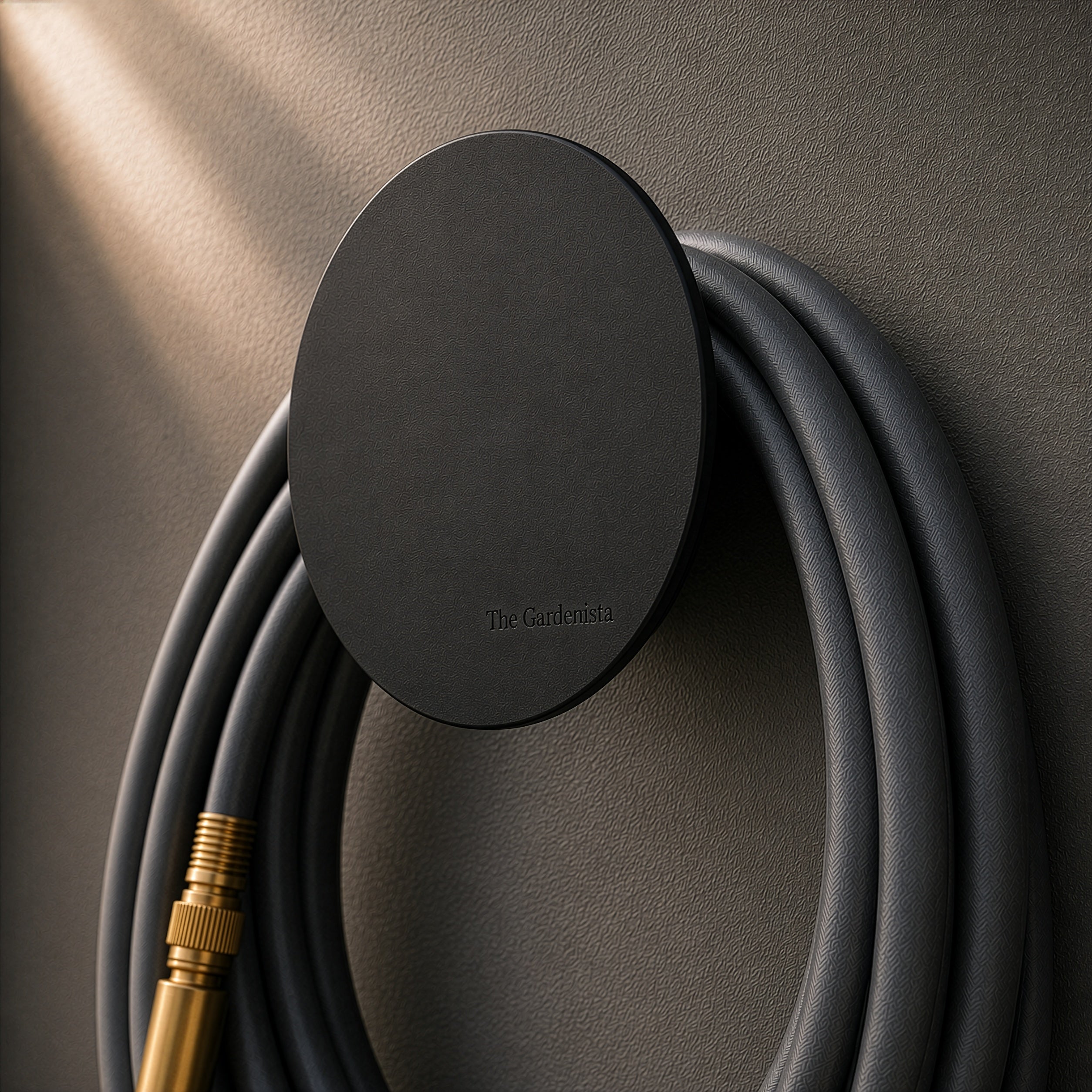 Modern Wall Mounted Hose Holder – Black (Small) | The Gardenista