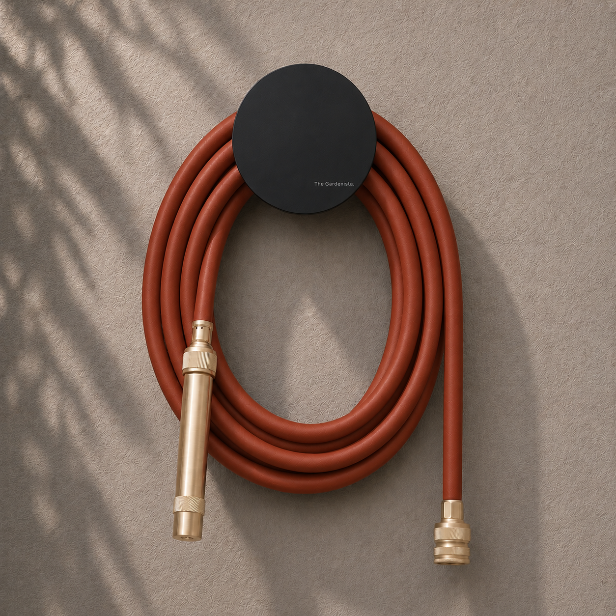 Hybrid Garden Hose Set – Rust 10m | Black Hose Holder