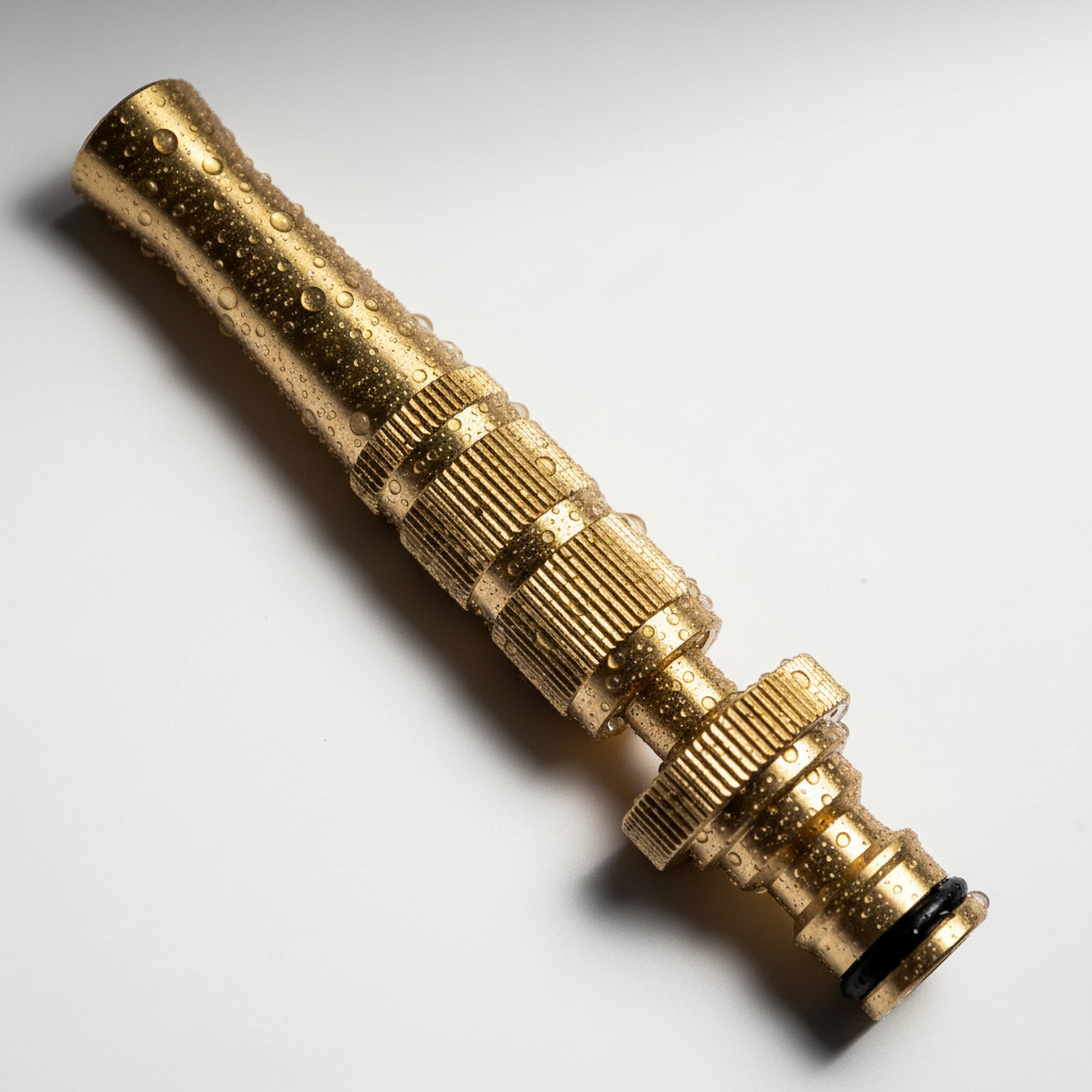 Brass Adjustable Garden Hose Nozzle