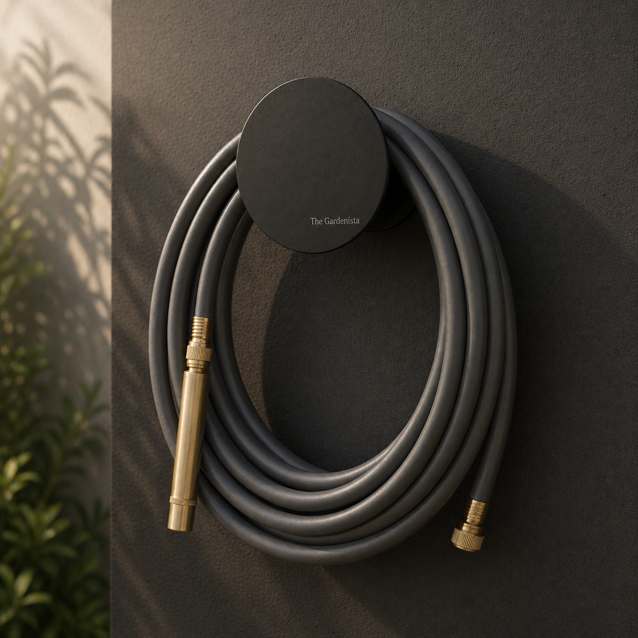 Modern Wall Mounted Hose Holder – Black (Small) | The Gardenista