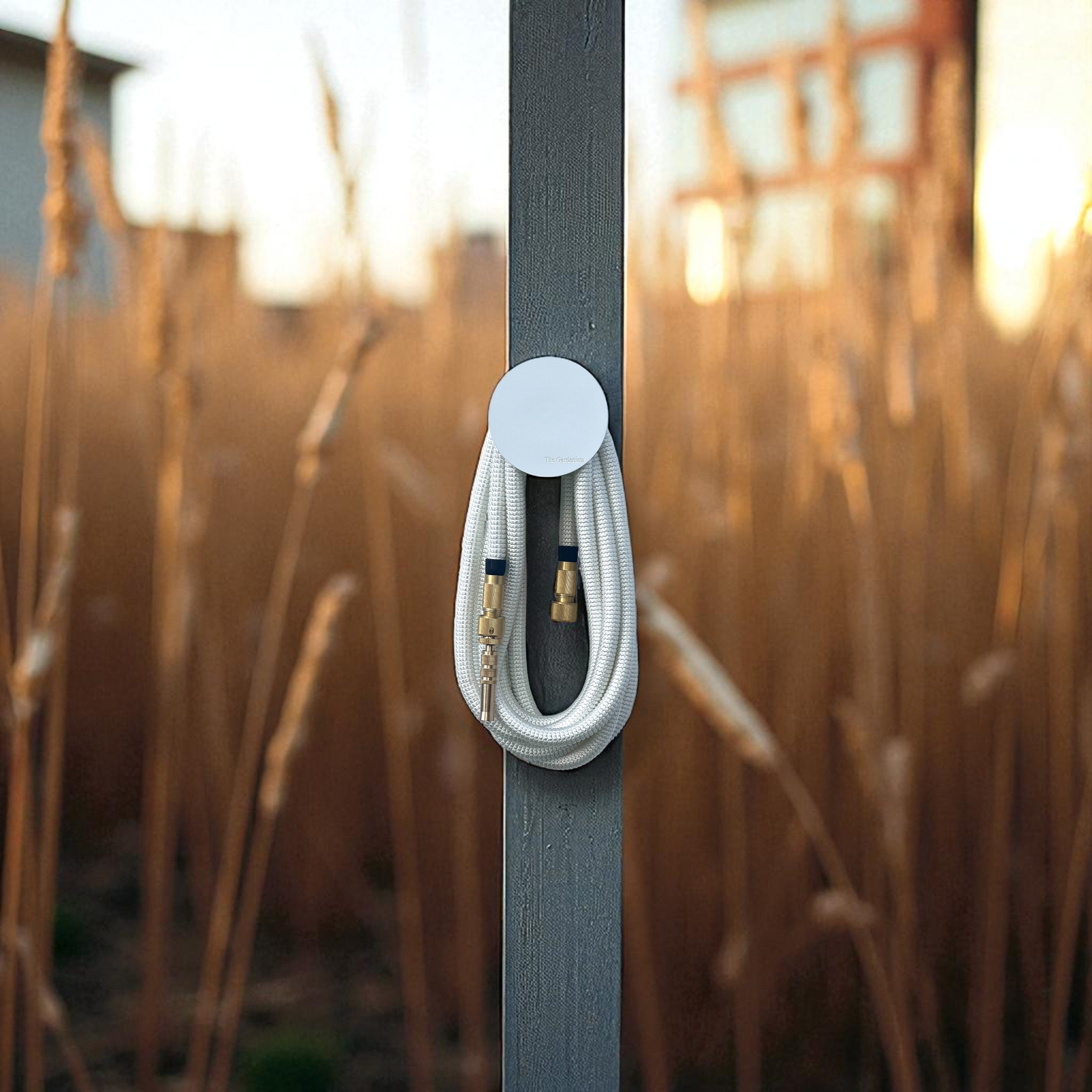 Spot Wall Mounted Outdoor Hose Holder - SLIGHTLY MARKED WHITE